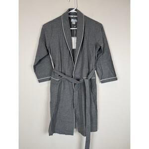 Petite Plume Flannel Robe Gray Kids Girls Boys Sz 8 NWT